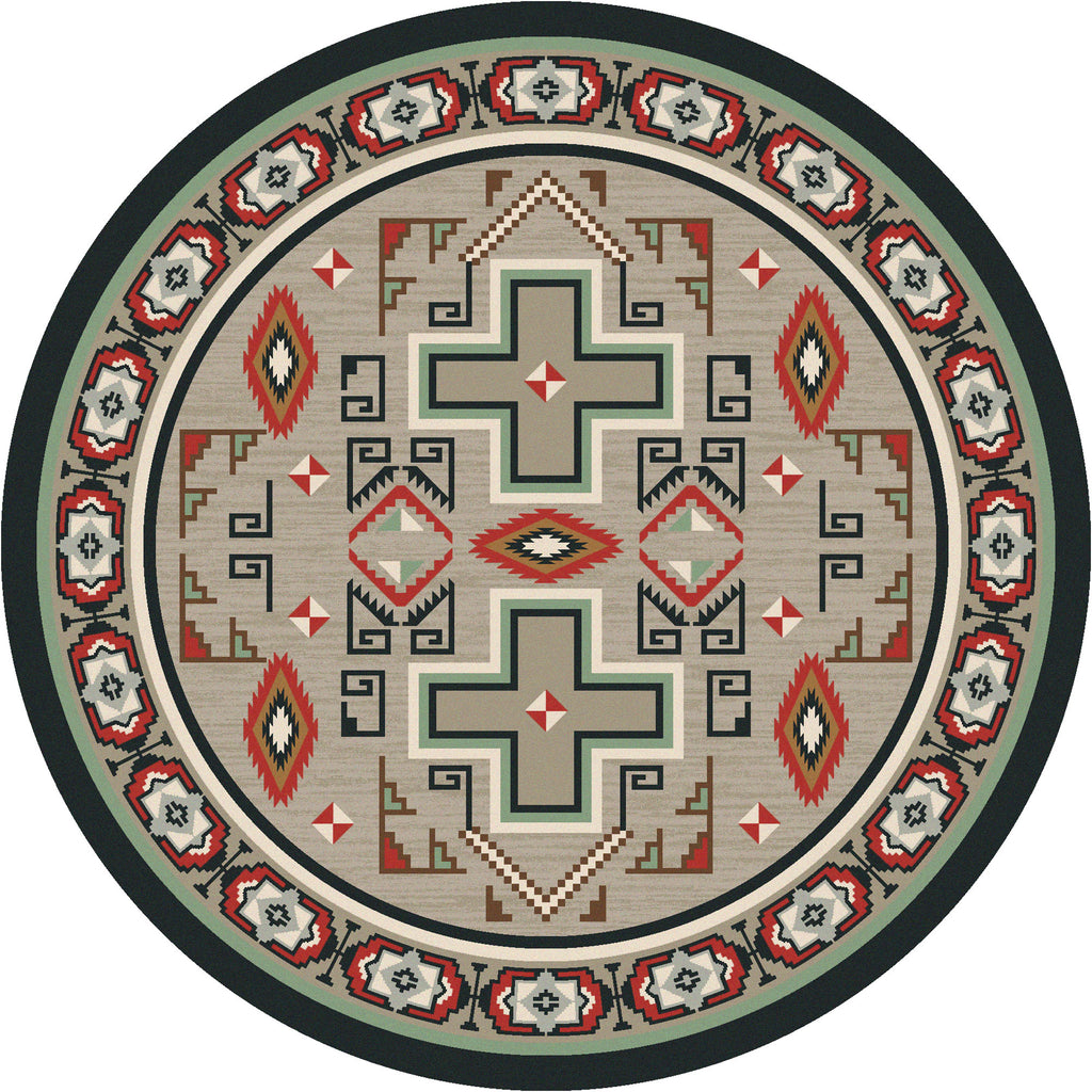 Image of an area rug, Saw Tooth - Raincloud