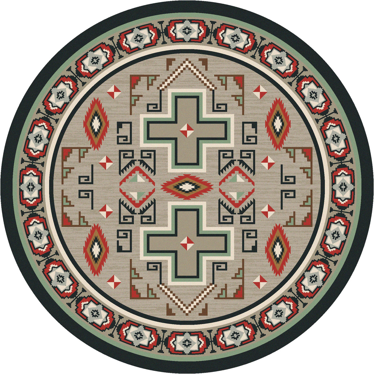 Image of an area rug, Saw Tooth - Raincloud