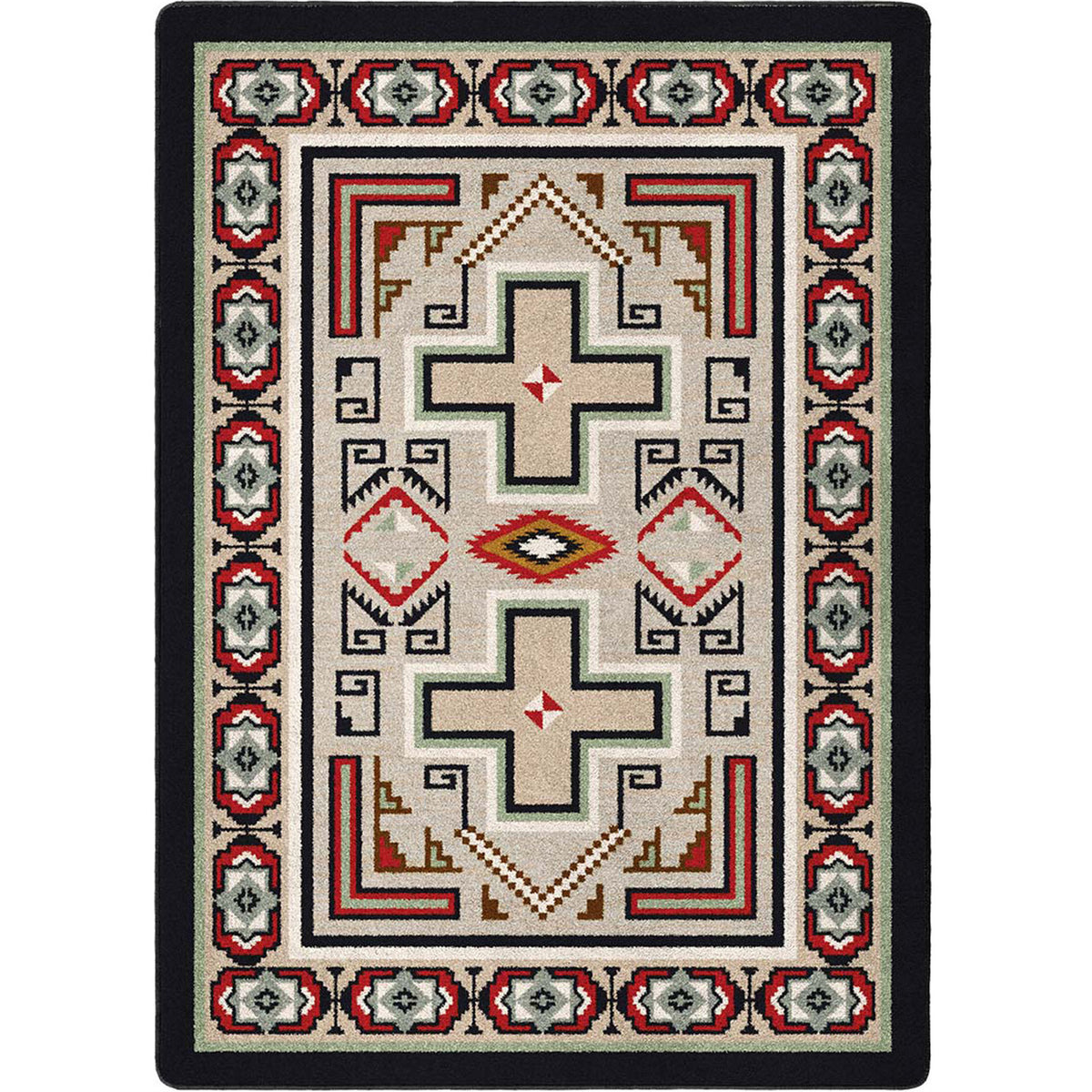 Image of an area rug, Saw Tooth - Raincloud