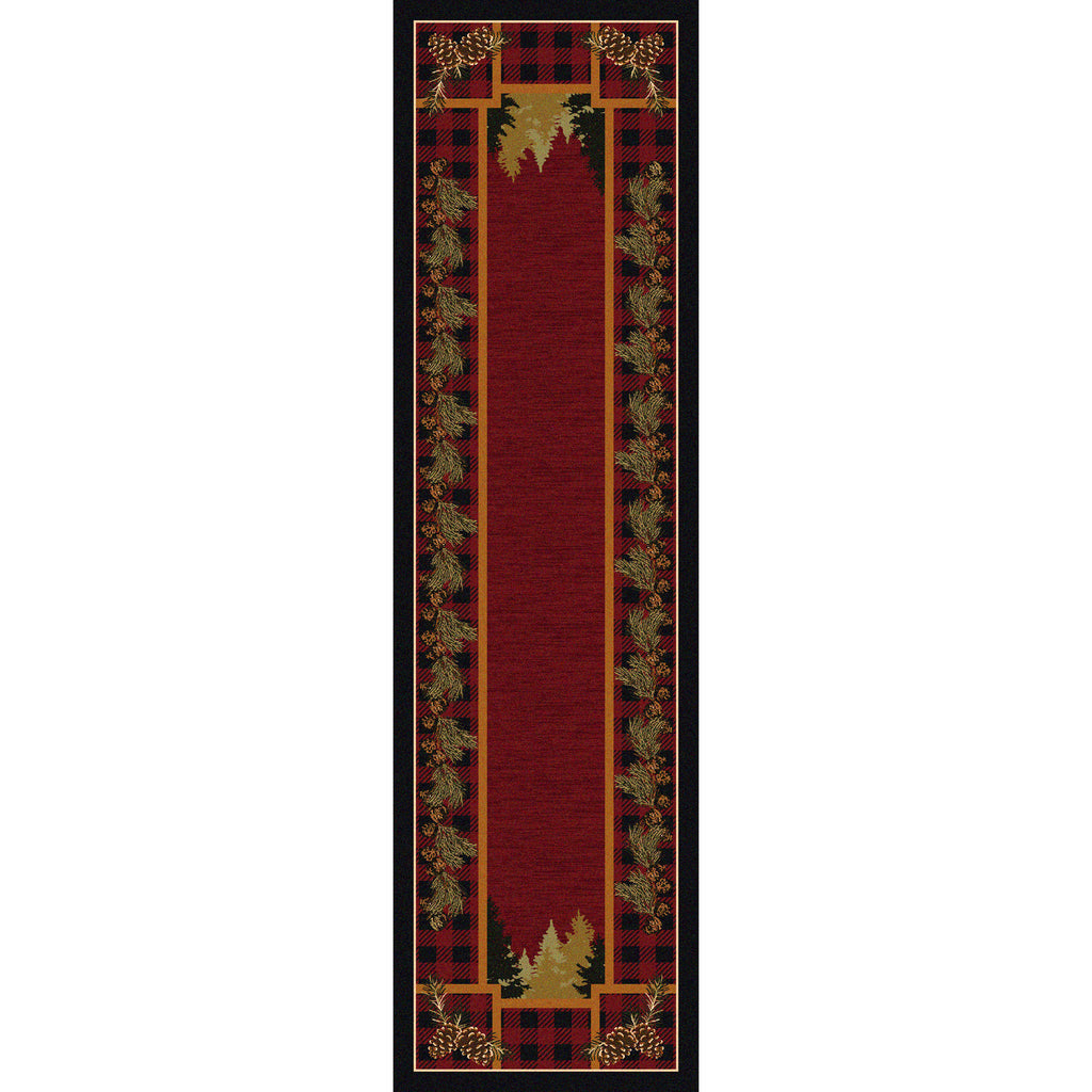Image of an area rug, Plaid Woodsman - Red