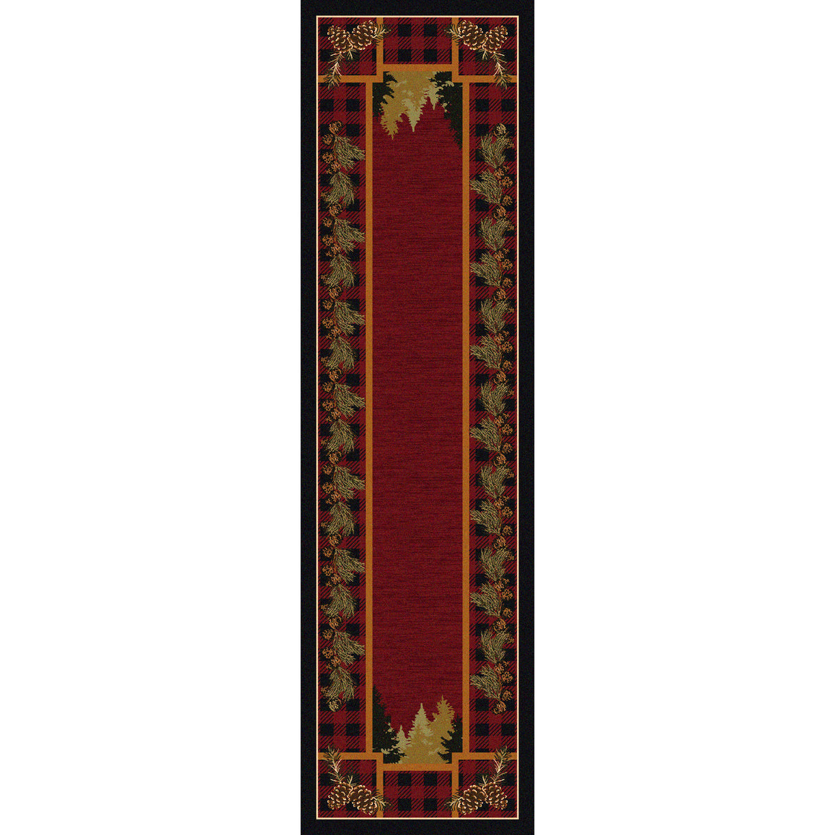 Image of an area rug, Plaid Woodsman - Red
