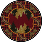 Image of an area rug, Plaid Woodsman - Red