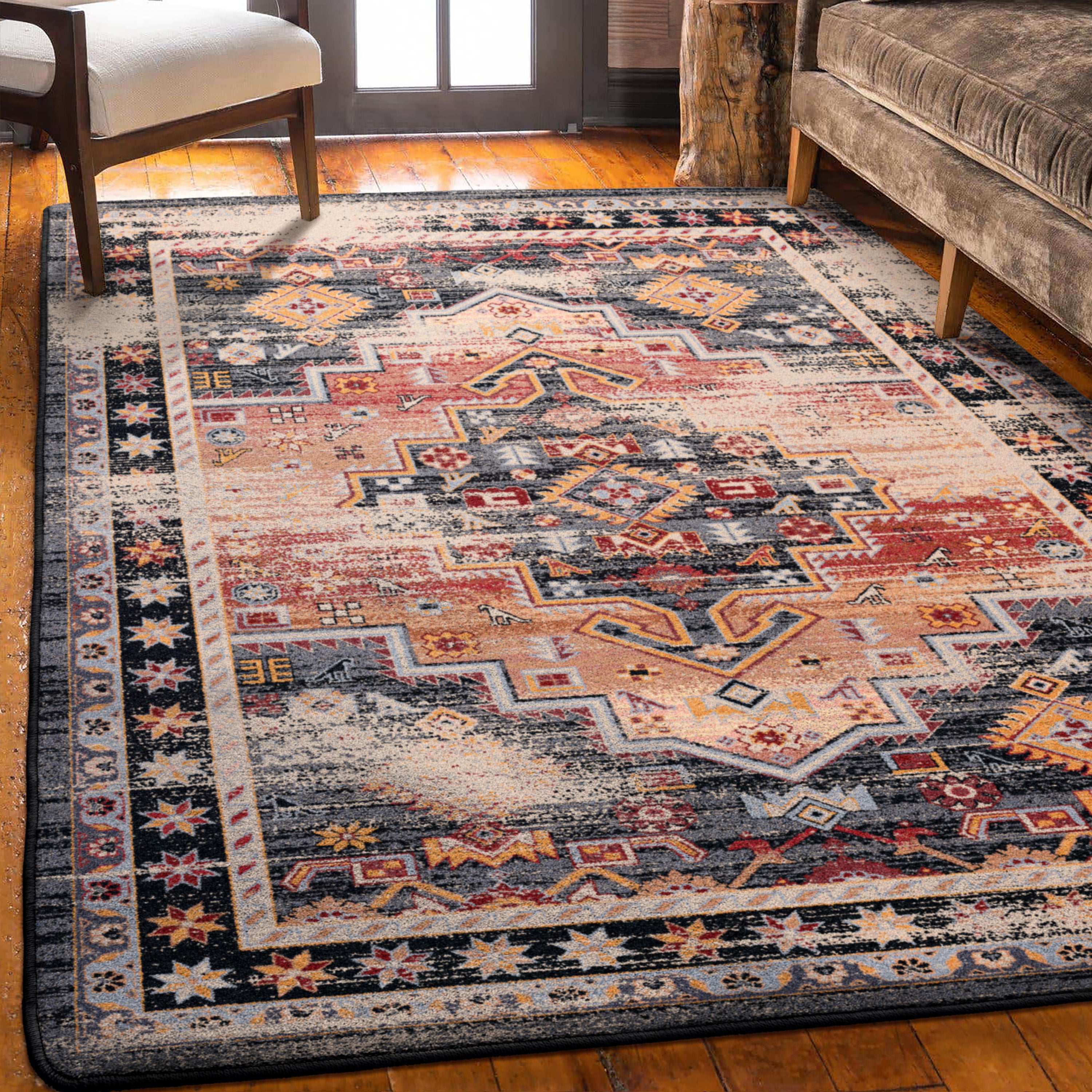 Image of an area rug, Persian Version - Distressed Sunset
