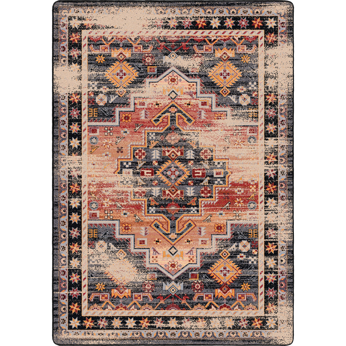 Image of an area rug, Persian Version - Distressed Sunset