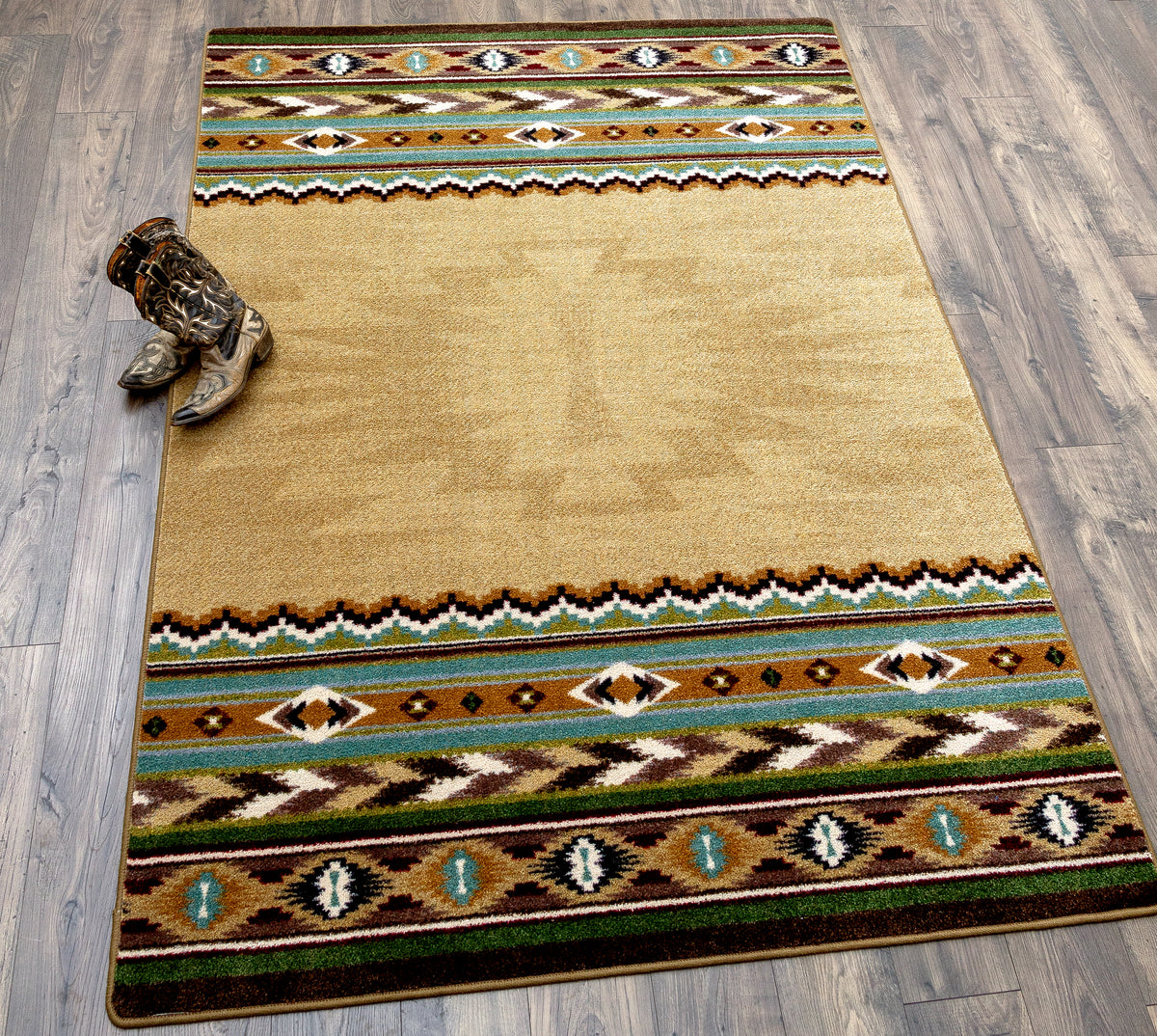 Image of an area rug, Cinnabar - Tan