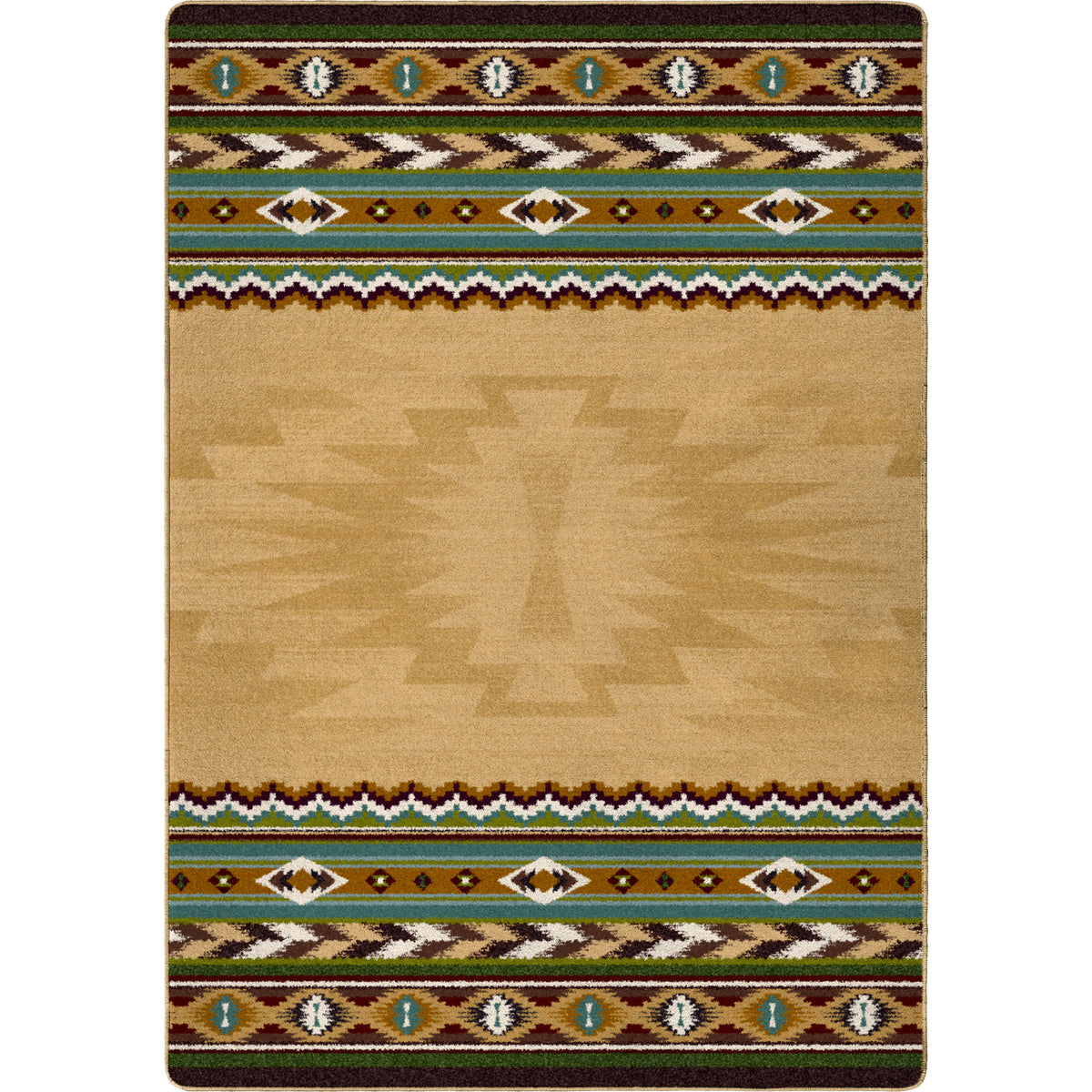 Image of an area rug, Cinnabar - Tan