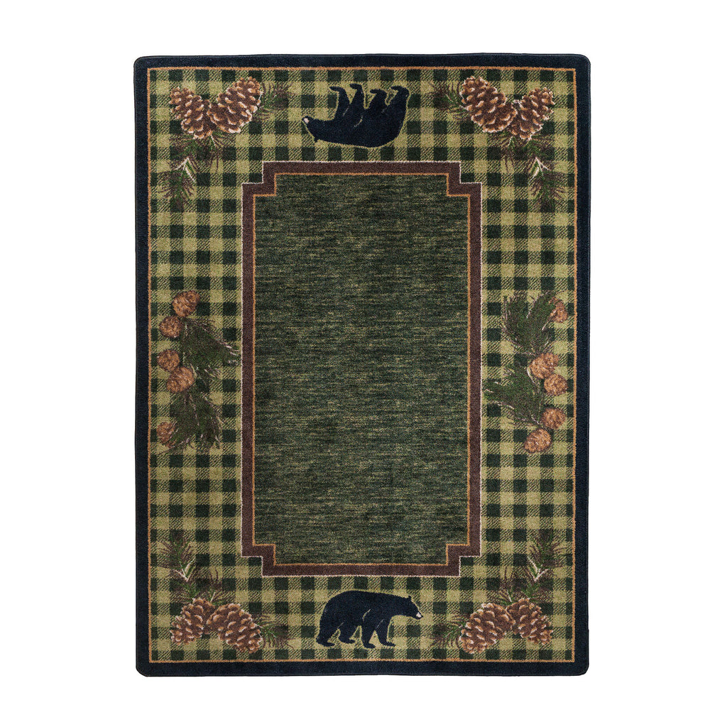 Image of an area rug, Lakeside Bear - Green