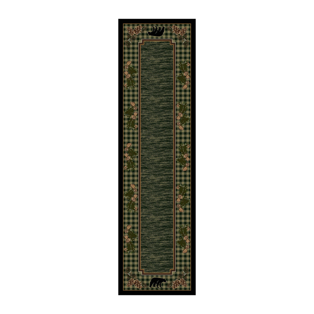 Image of an area rug, Lakeside Bear - Green