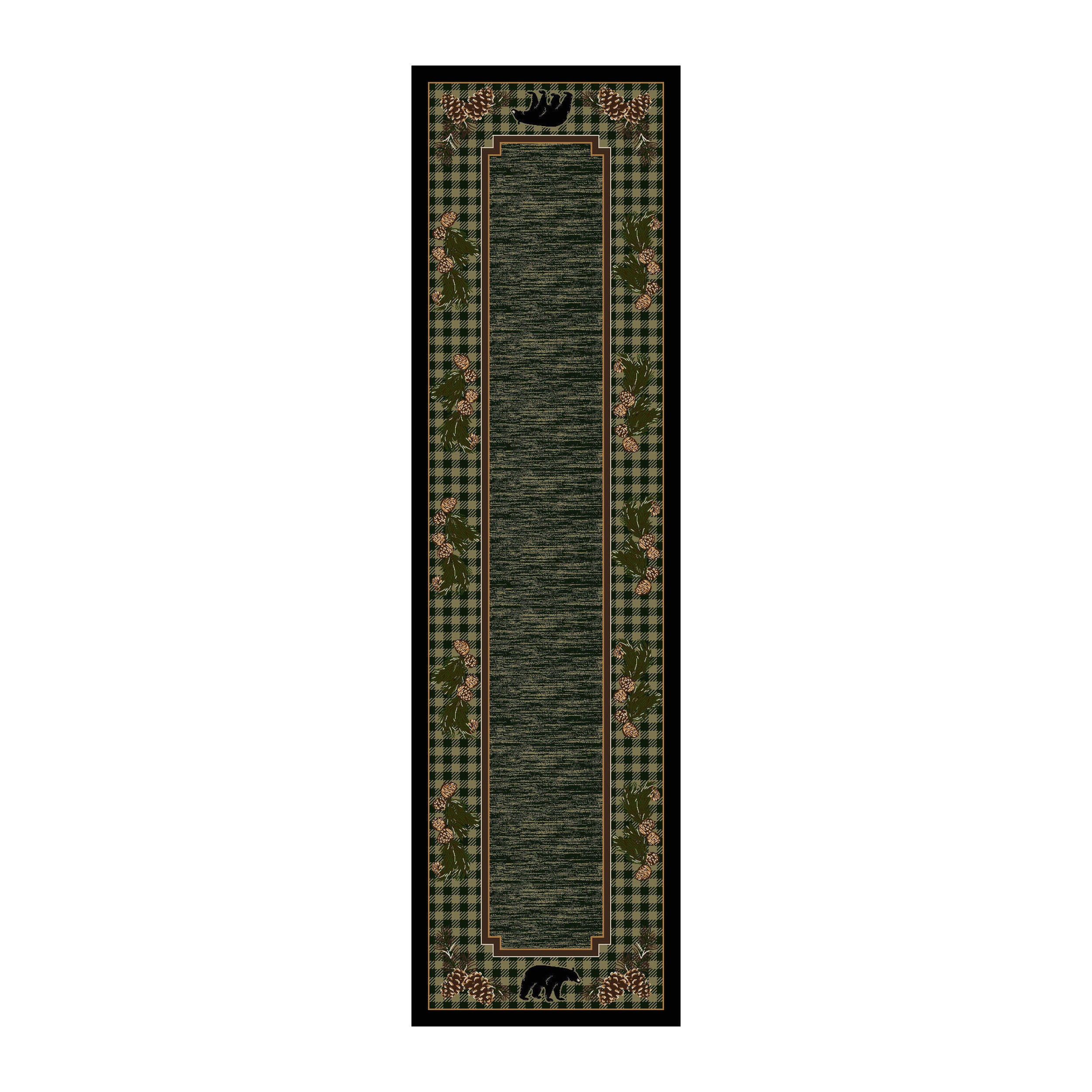 Image of an area rug, Lakeside Bear - Green