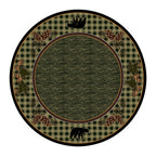 Image of an area rug, Lakeside Bear - Green