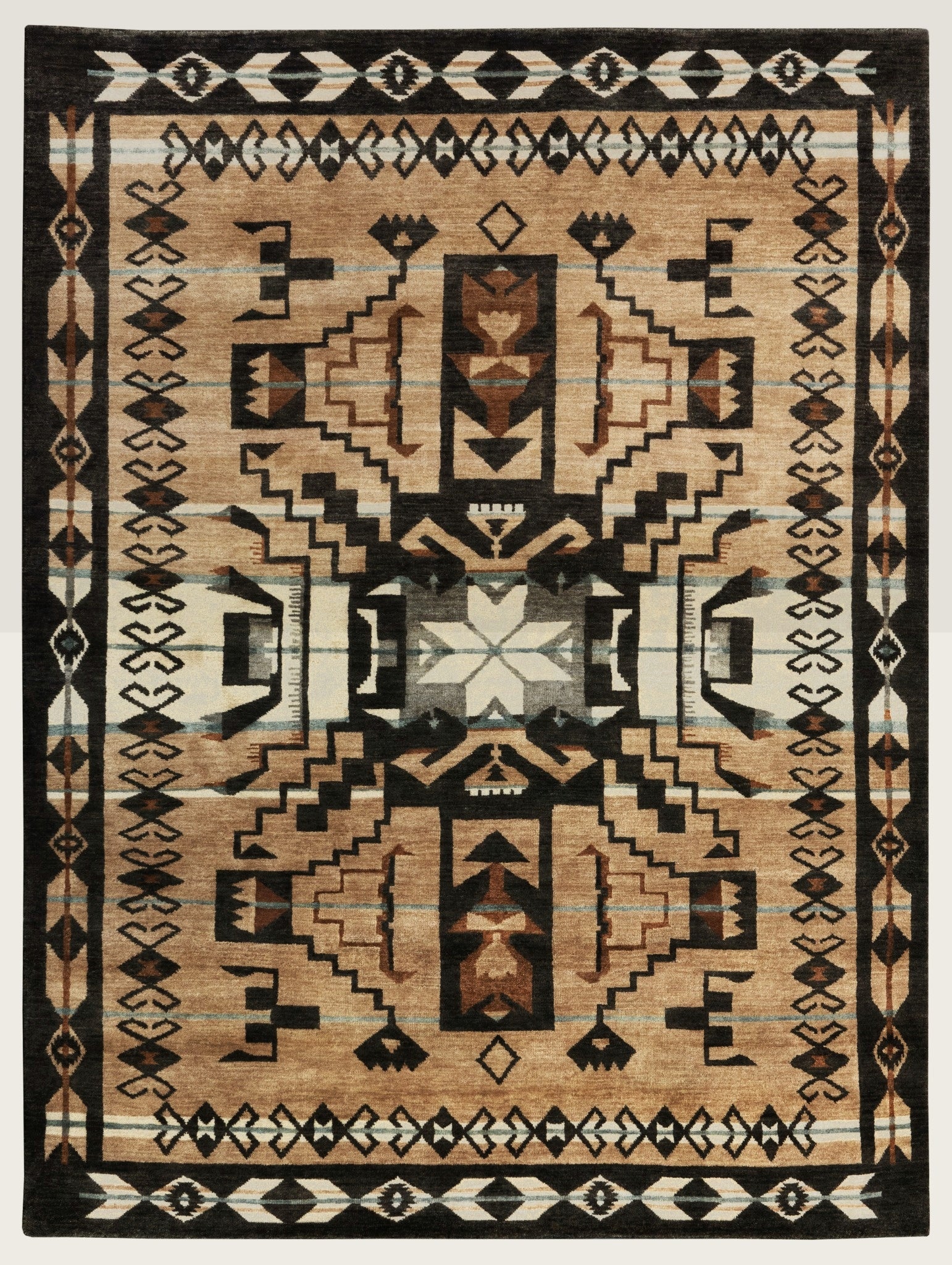 Pendleton Reserve - Storm Falcon| Handwoven wool rug with a Southwestern print