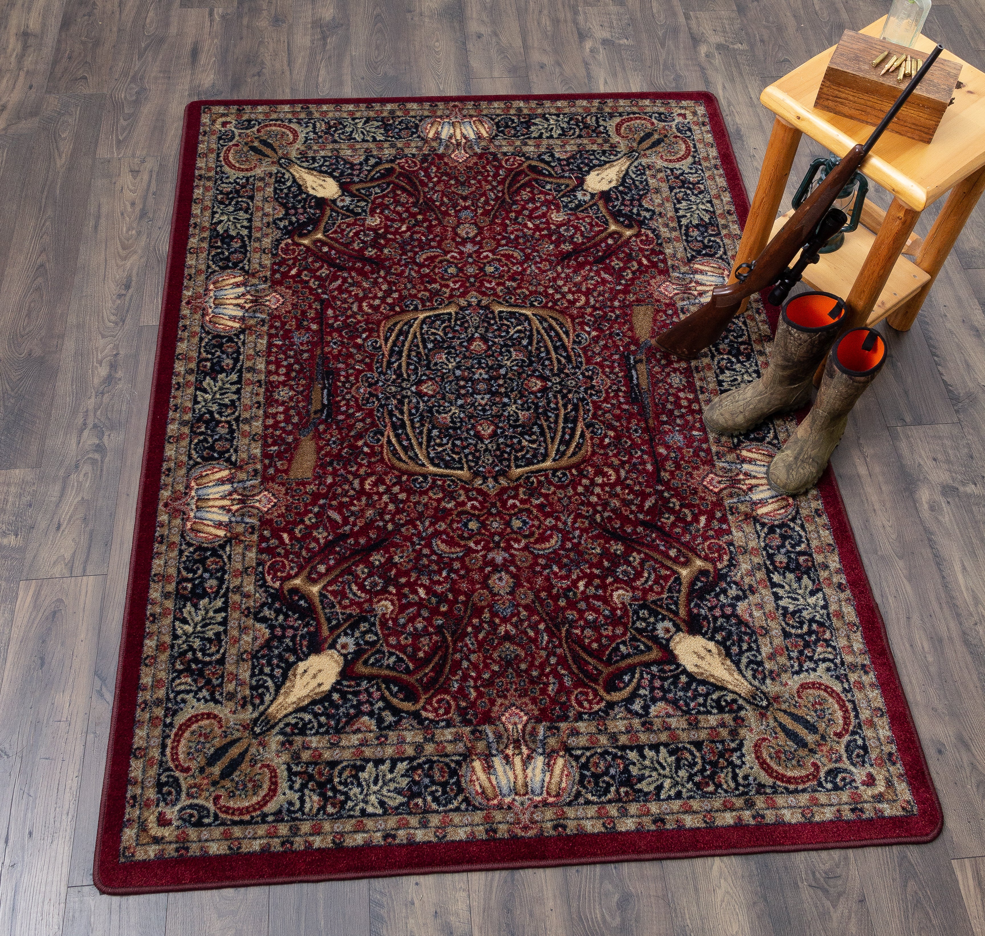 Image of an area rug, Trophy Room - Burgundy