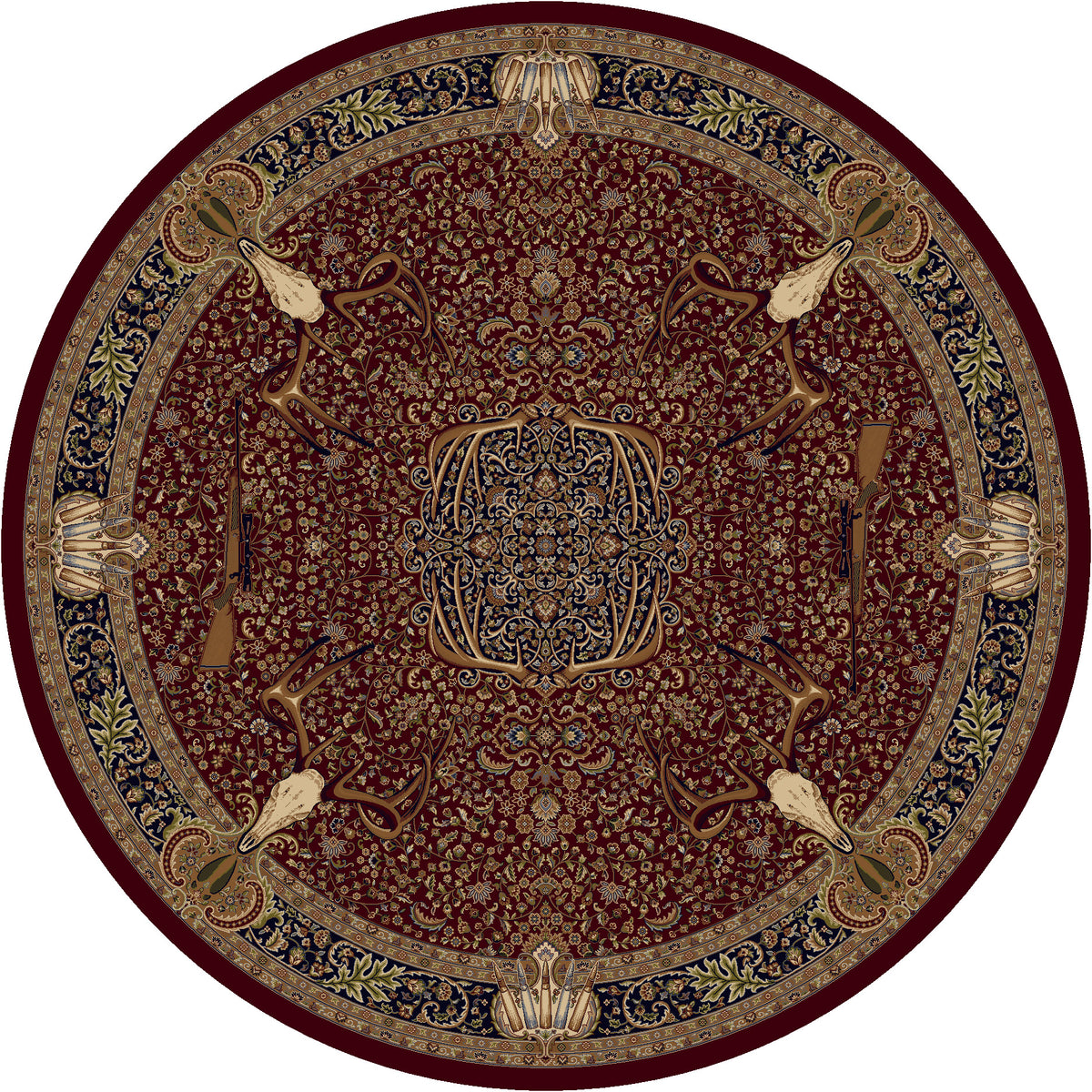 Image of an area rug, Trophy Room - Burgundy