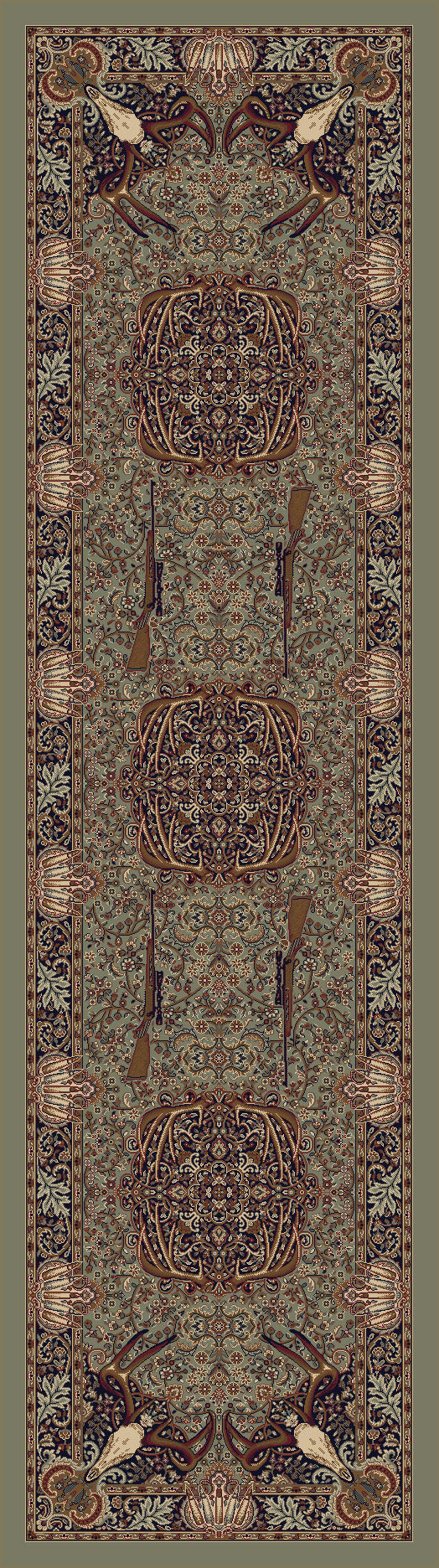Image of an area rug, Trophy Room - Green