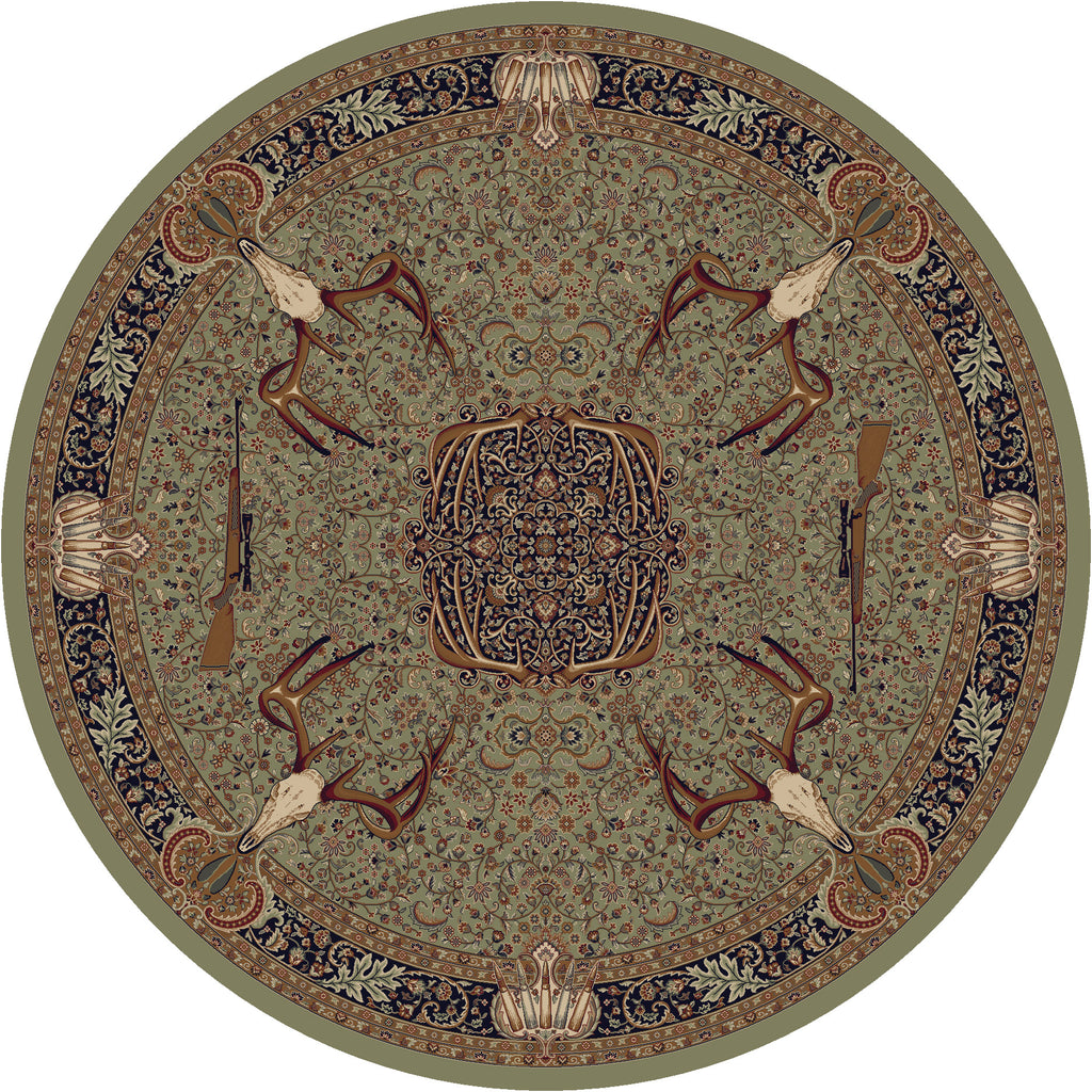 Image of an area rug, Trophy Room - Green