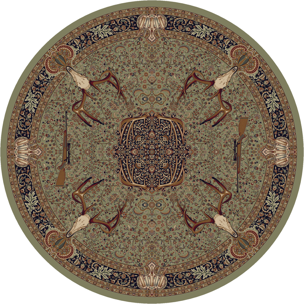 Image of an area rug, Trophy Room - Green