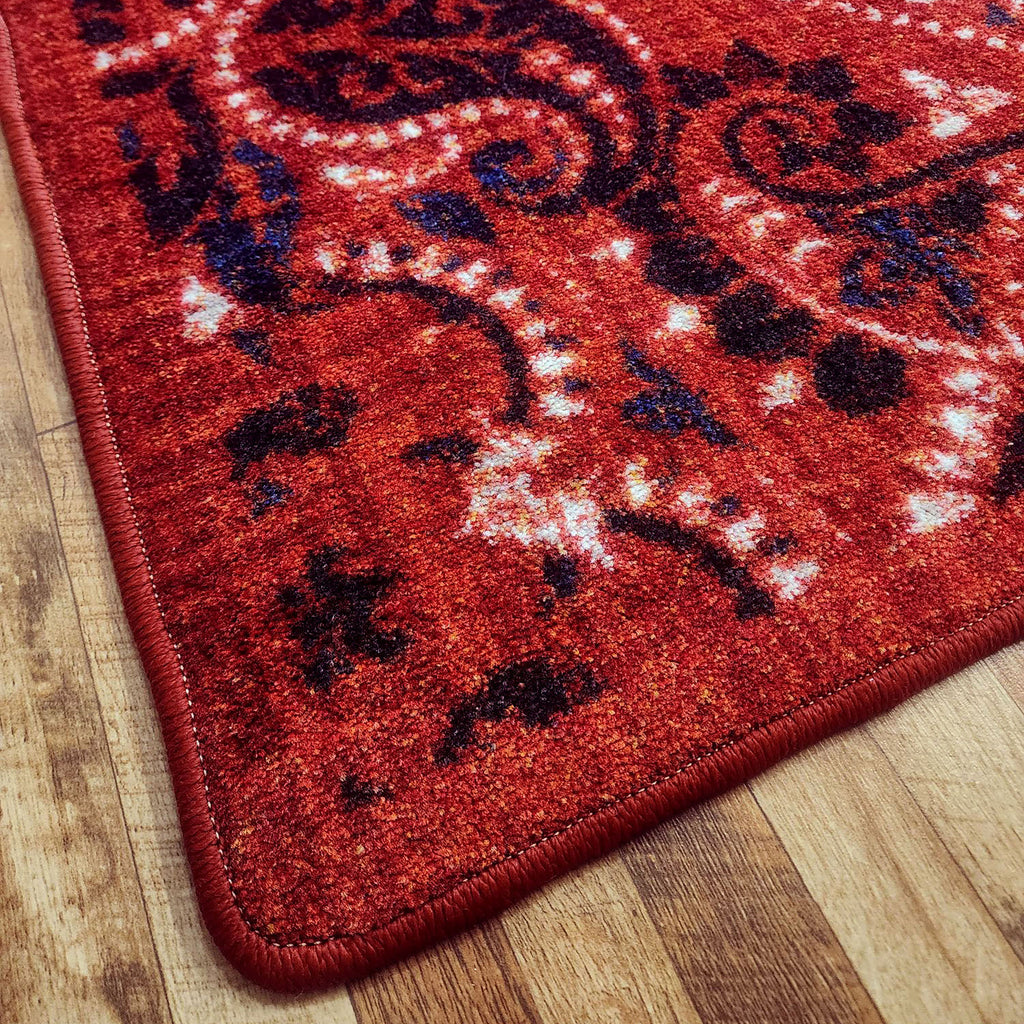 Image of an area rug, Kerchief - Rodeo Red