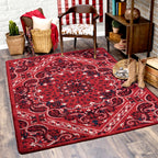 Image of an area rug, Kerchief - Rodeo Red