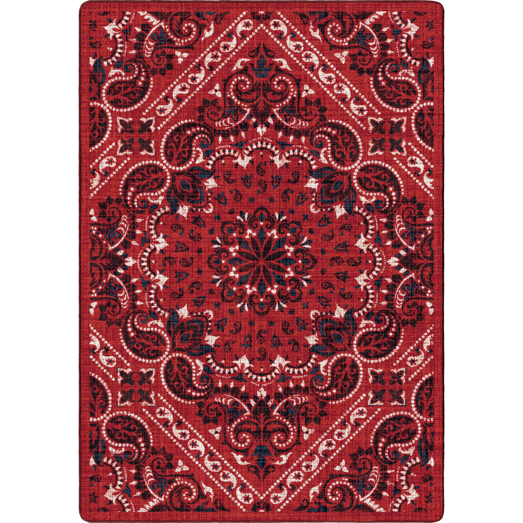 Image of an area rug, Kerchief - Rodeo Red