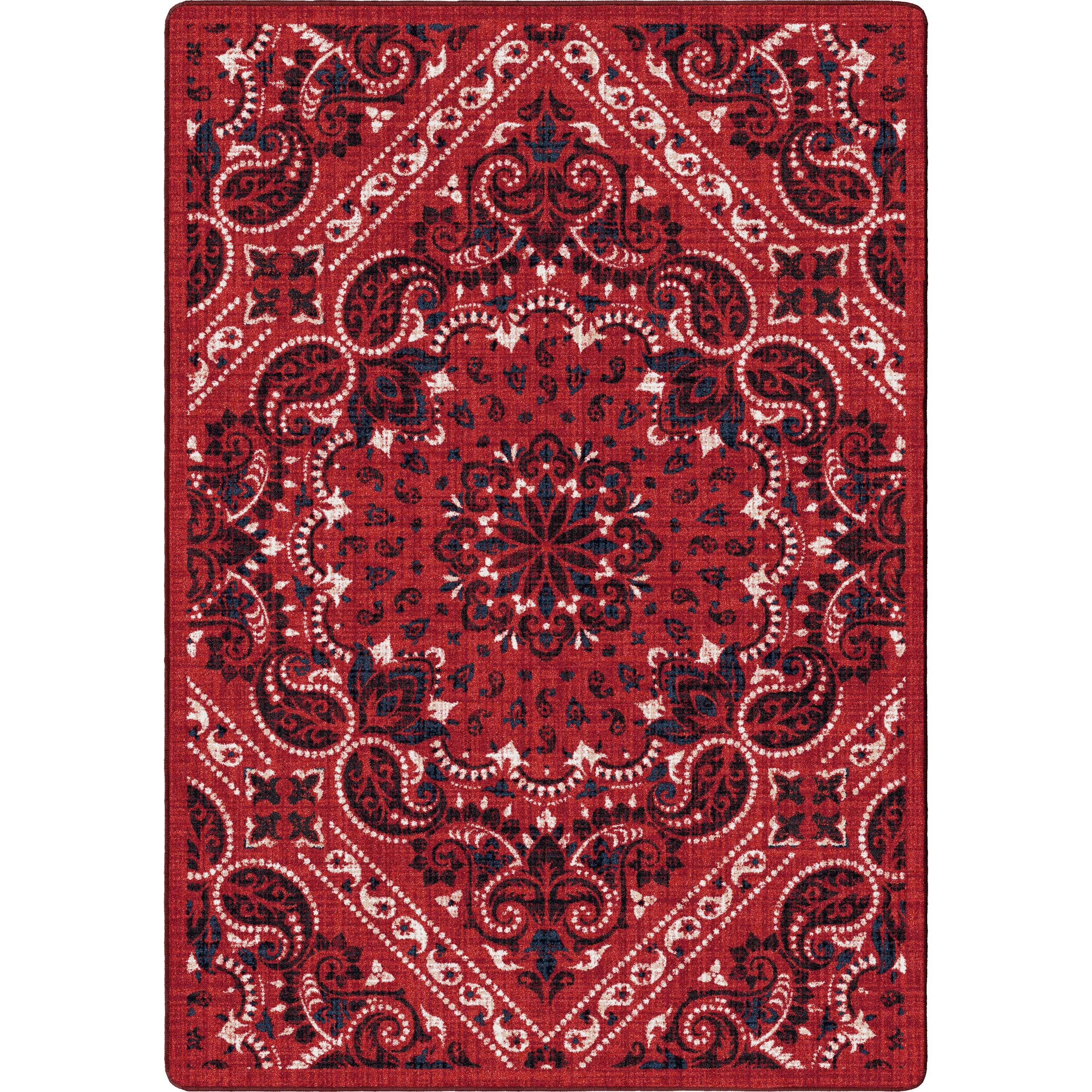 Image of an area rug, Kerchief - Rodeo Red