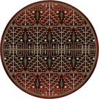 Image of an area rug, Flourish Forest - Garnet