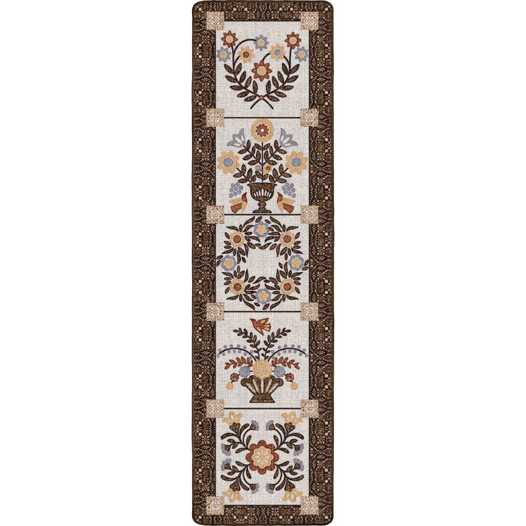 Image of an area rug, Inspired Quilt - Brown