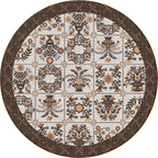 Image of an area rug, Inspired Quilt - Brown