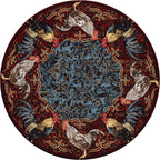 Image of an area rug, Pecking Order - Bordeaux