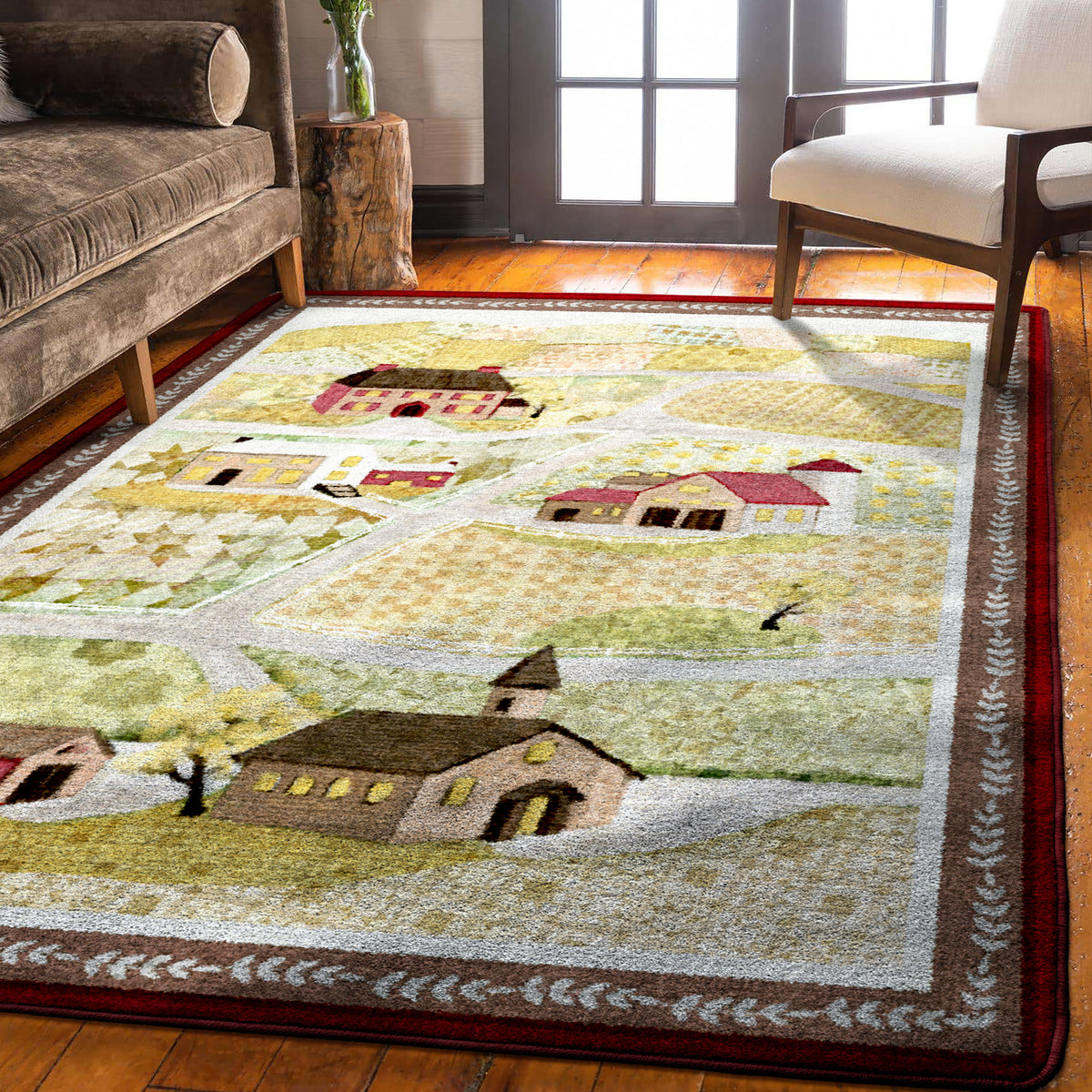 Image of an area rug, Summer Fields - Quilt