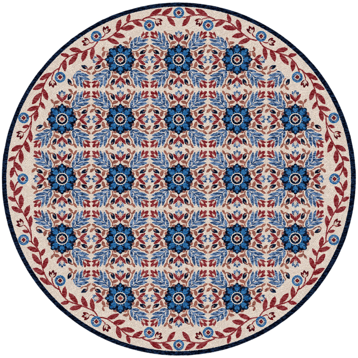 Image of an area rug, United Quilt - Antique Red White & Blue