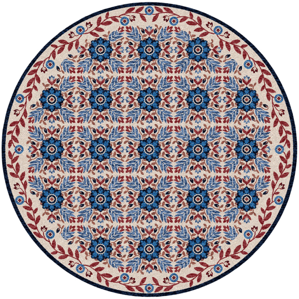 Image of an area rug, United Quilt - Antique Red White and Blue