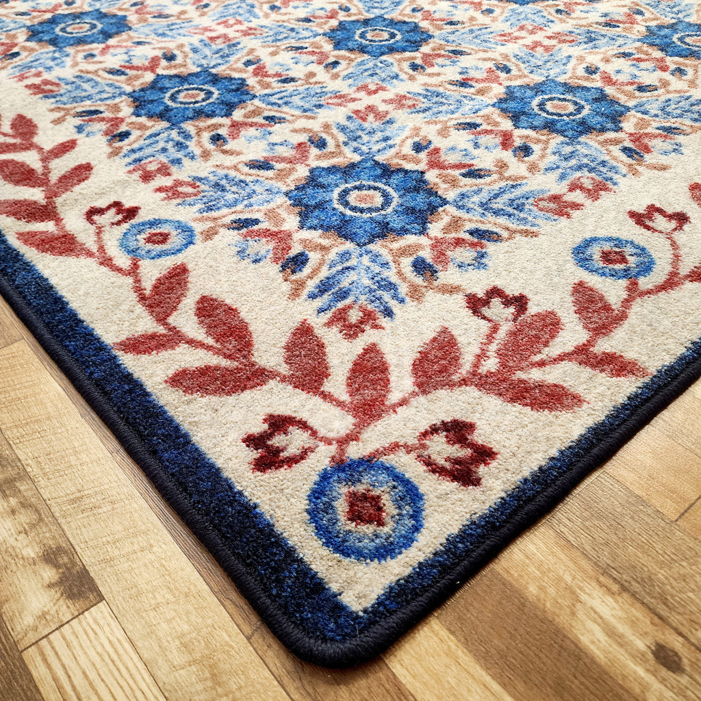 Image of an area rug, United Quilt - Antique Red White & Blue