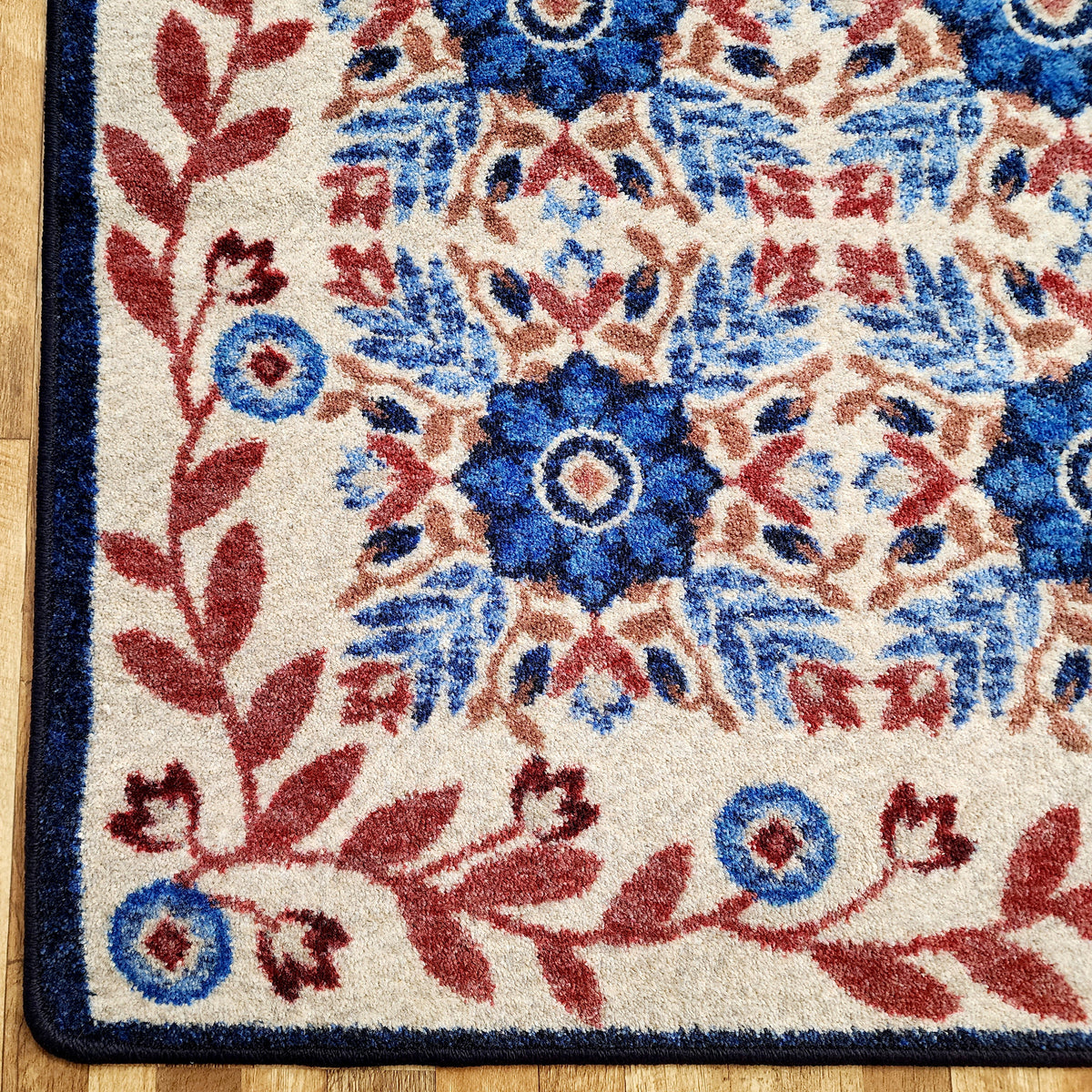 Image of an area rug, United Quilt - Antique Red White & Blue