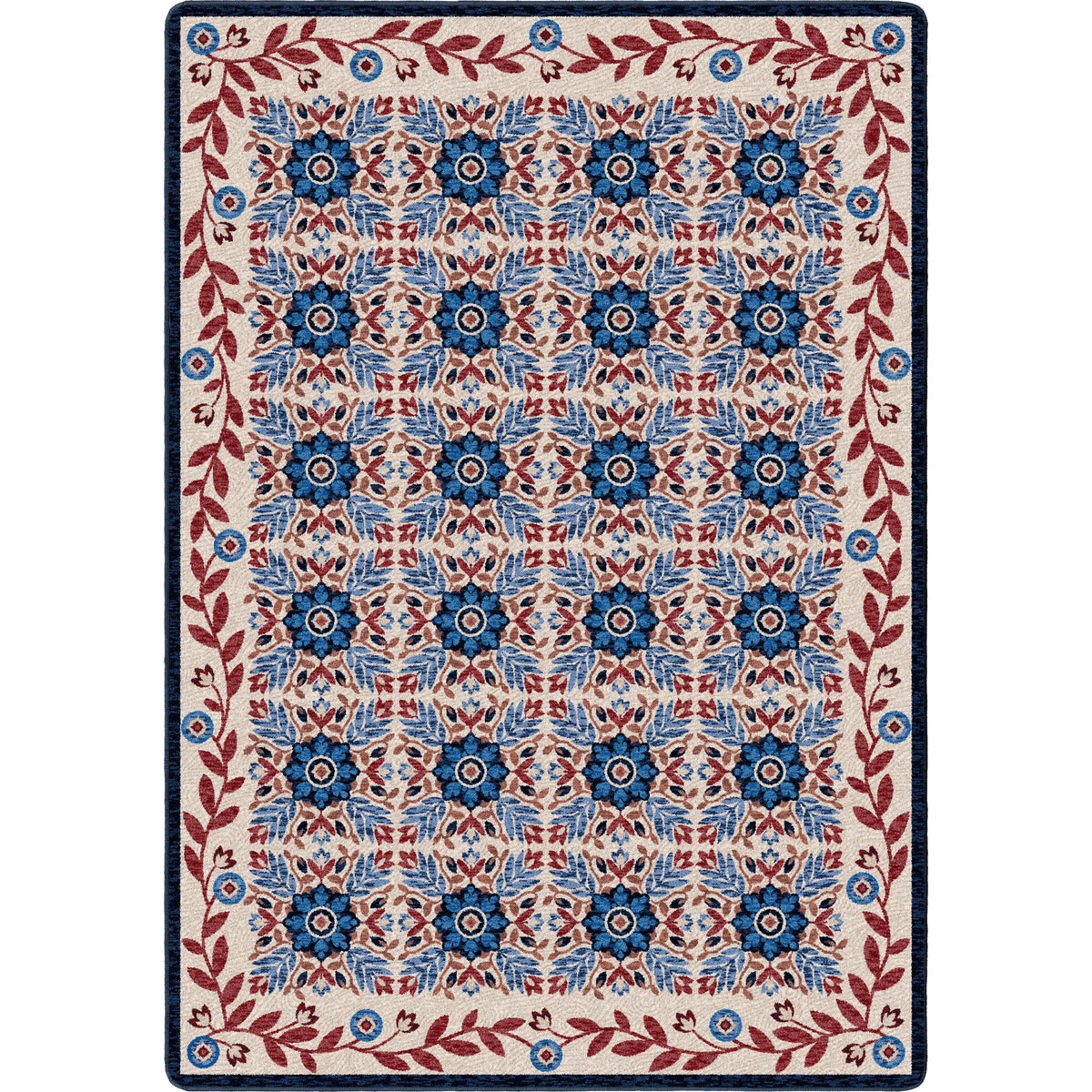 Image of an area rug, United Quilt - Antique Red White & Blue
