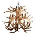 10 Light Bloom Mule Deer Antler Chandelier