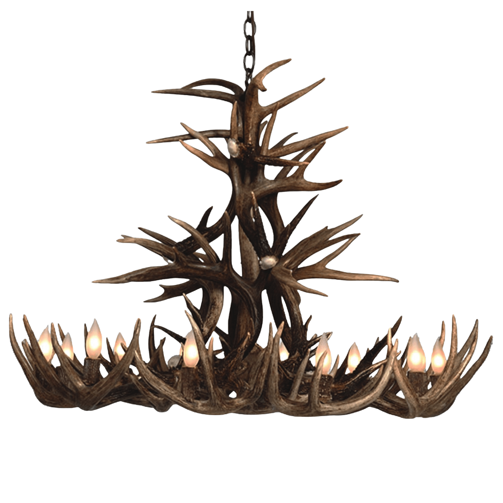 10 Light Whitetail Cascade Antler Chandelier