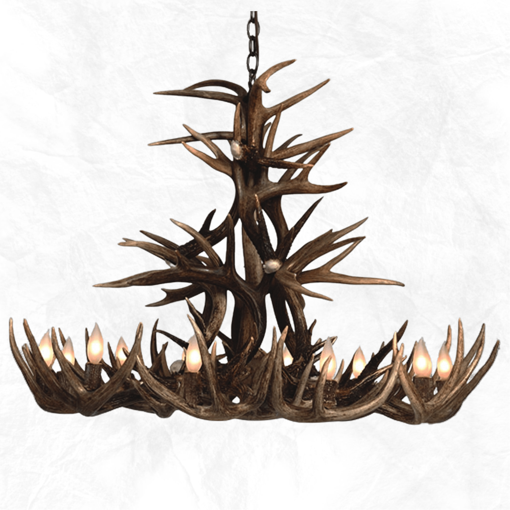 10 Light Whitetail Cascade Antler Chandelier