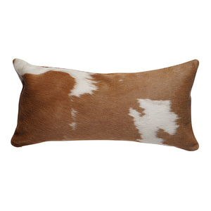 Brown & White Cowhide Pillow