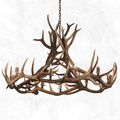 12 Light Elk Wagon Wheel Antler Chandelier