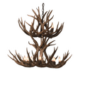 Double Tier Mule Deer Chandelier