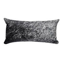 Load image into Gallery viewer, Black &amp; White Salt &amp; Pepper Cowhide Pillow