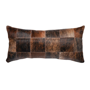 Cowhide Brindle Patchwork Pillow