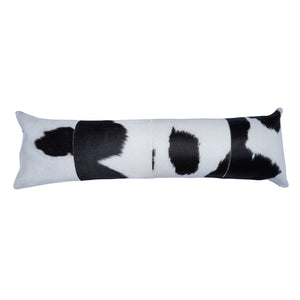 Cowhide Patchwork Black & White Pillow