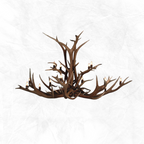 16 Light Double Tier Elk Chandelier