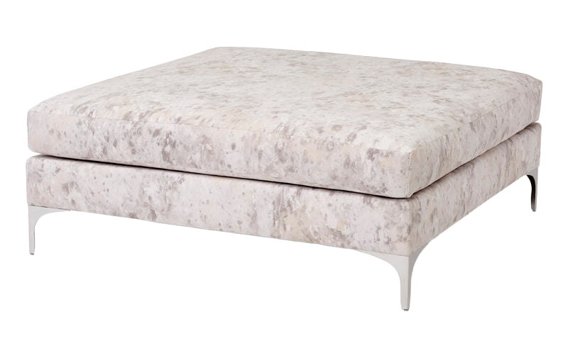 Lauren Chrome Square Ottoman