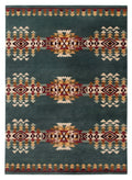 Pendleton Classic - Highland Peak Teal| Handwoven wool rug with a Southwestern print