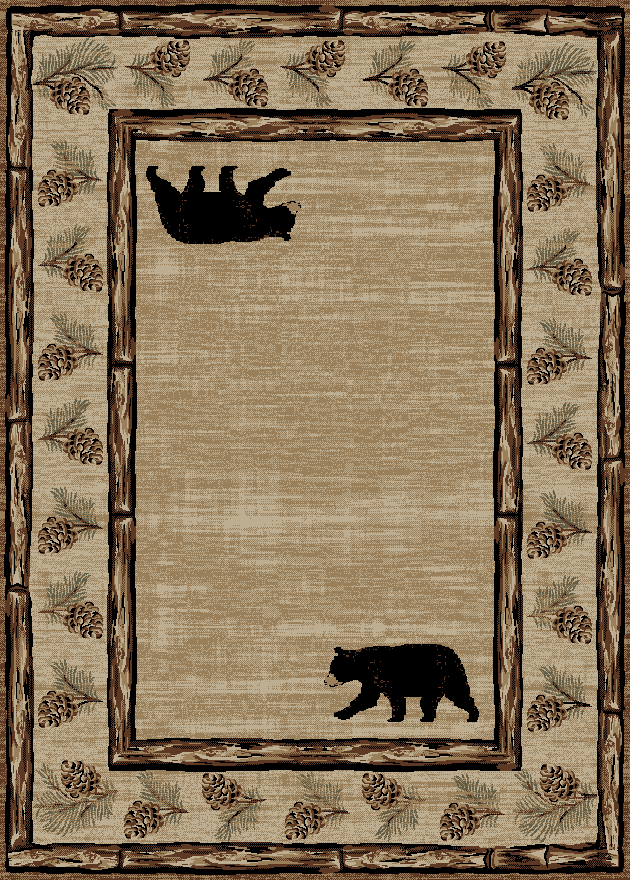 Hearthside Bear Den Brown Area Rug