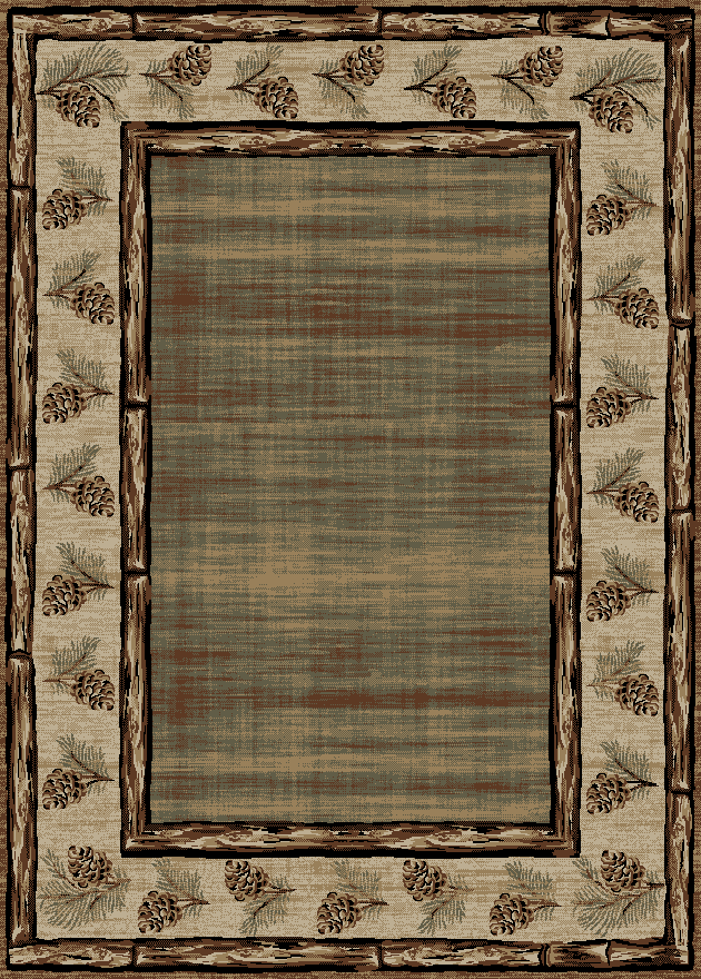 Hearthside Hollow Log Brown Area Rug