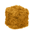Tibetan Sheep 18" Square Pouf Ottoman - Mustard