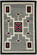 Santa Fe Collection - Coyote| Handwoven wool rug with a Southwestern print